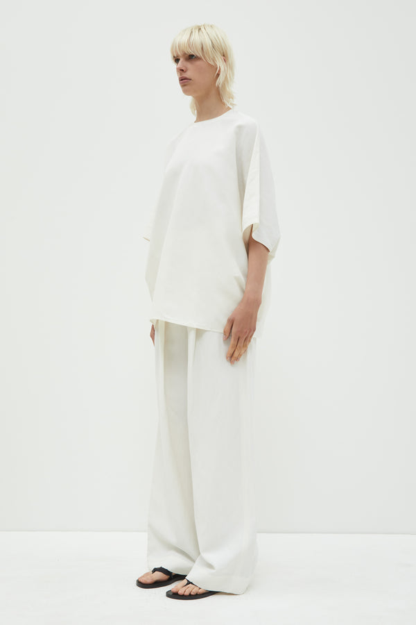 Christian Wijnants Prelah Long Wide Leg Pants Off White