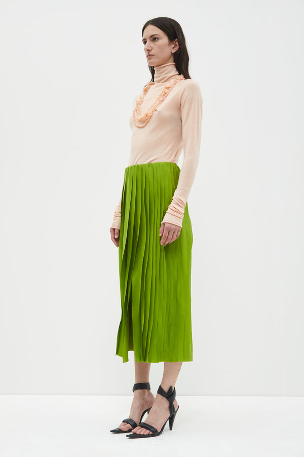 Christian Wijnants Shani Layered Strokes Skirt Bamboo