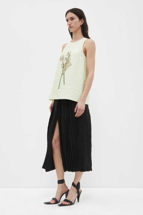 Christian Wijnants Shani Layered Strokes Skirt Black