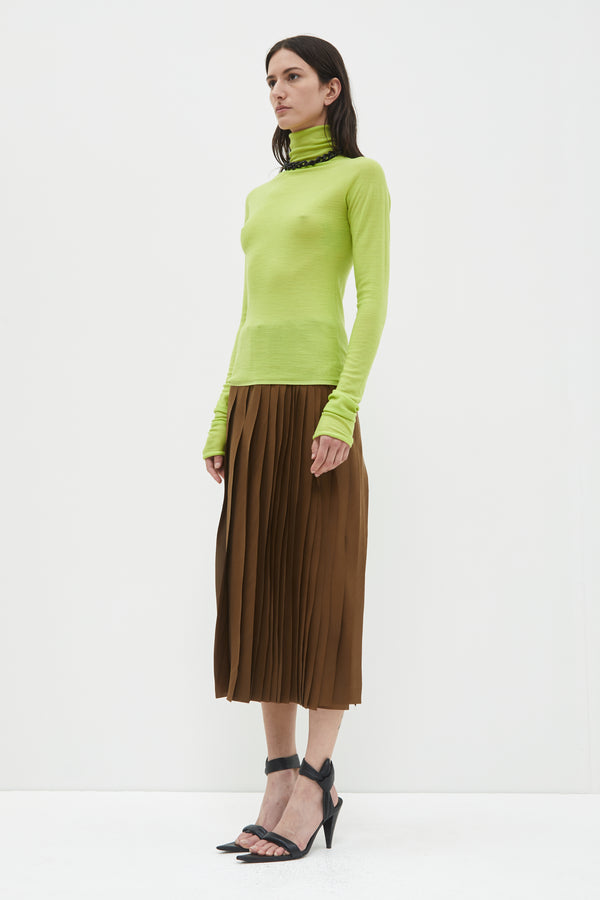 Christian Wijnants Shani Layered Strokes Skirt Tobacco