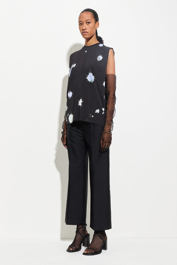 Christian Wijnants Tabansir Jersey Top Black Lavender Tachy