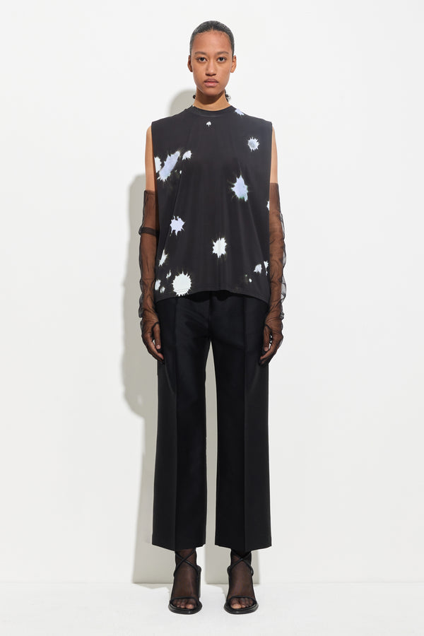 Christian Wijnants Tabansir Jersey Top Black Lavender Tachy