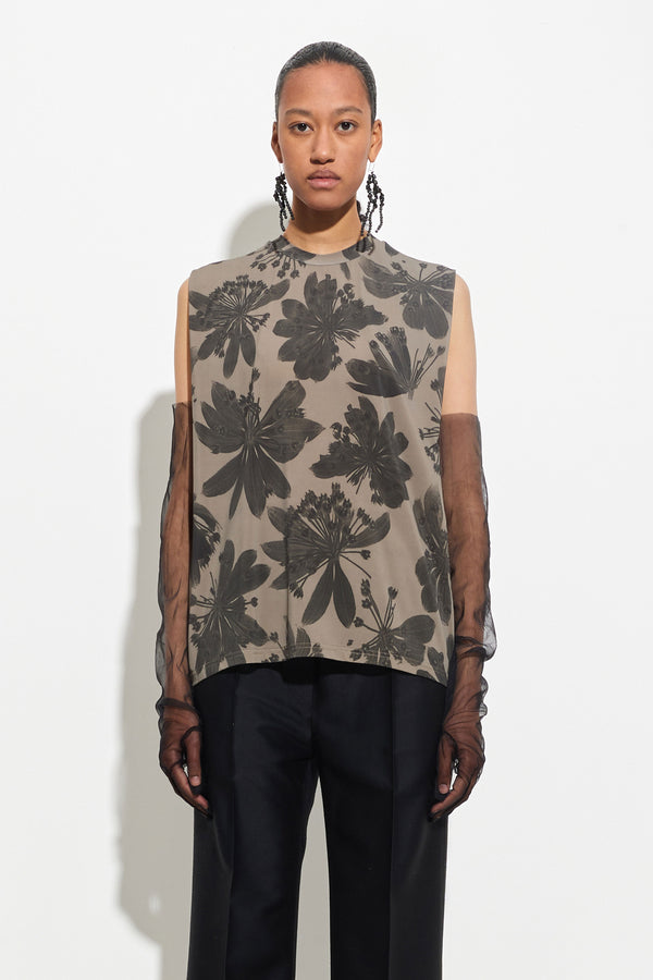 christian wijnants Tabansir Jersey Top Dark Mud Seaweed Bugra