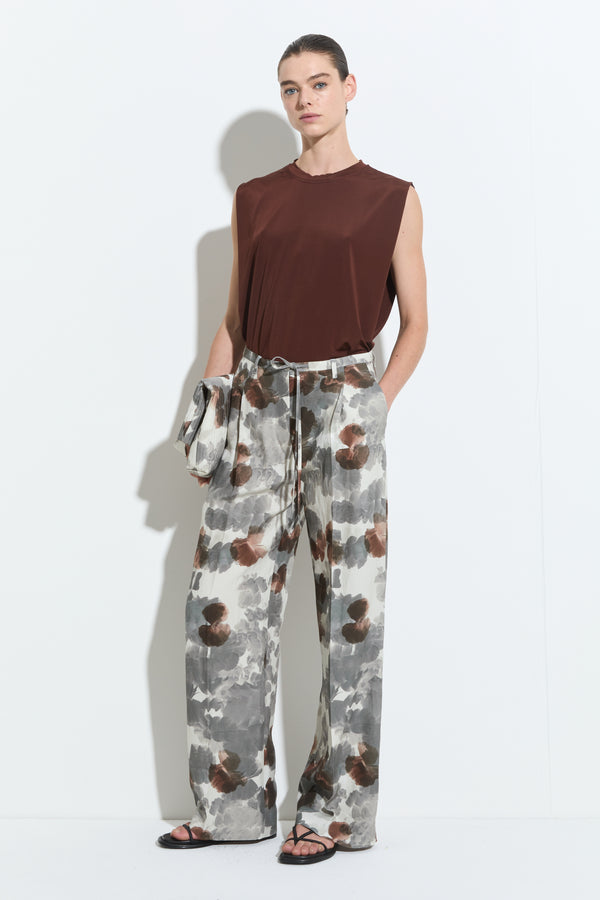 Christian Wijnants Tabansir Sleeveless Jersey Top Chocolate