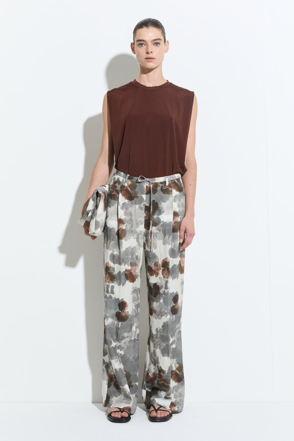 Christian Wijnants Tabansir Sleeveless Jersey Top Chocolate