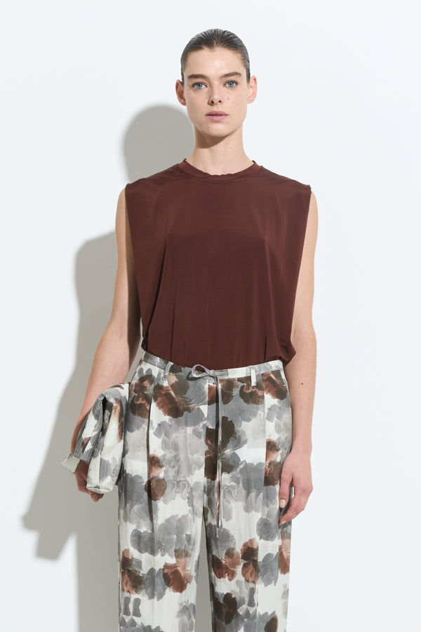 christian wijnants Tabansir Sleeveless Jersey Top Chocolate