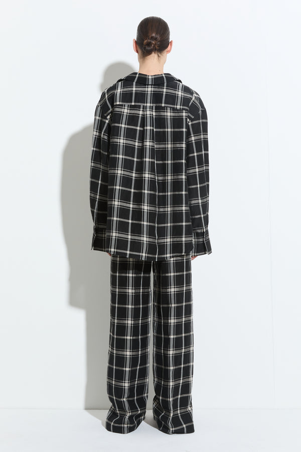 Christian Wijnants Takala Oversized Shirt Black White Check