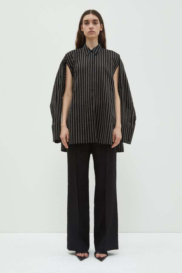 Christian Wijnants Talias Longsleeve Shirt Black Stripe