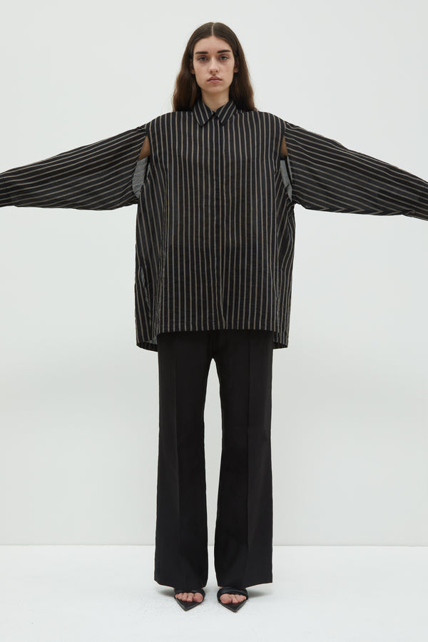 Christian Wijnants Talias Longsleeve Shirt Black Stripe