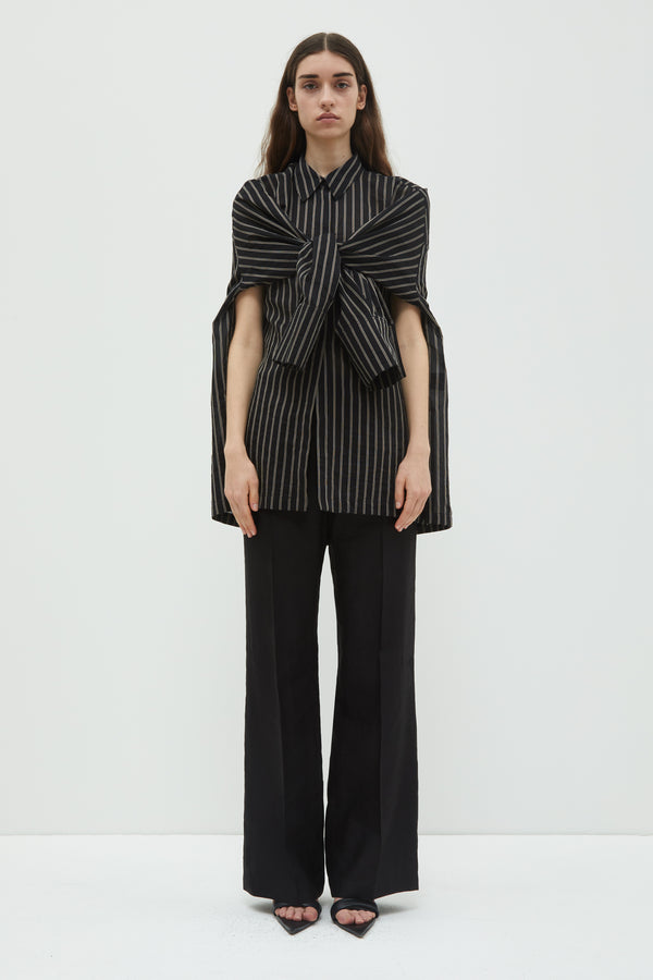 Christian Wijnants Talias Longsleeve Shirt Black Stripe