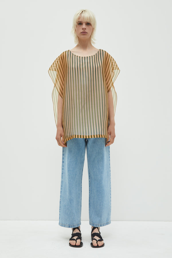 Christian Wijnants Tamati Double Layer Top Toplayer Peach Stripes