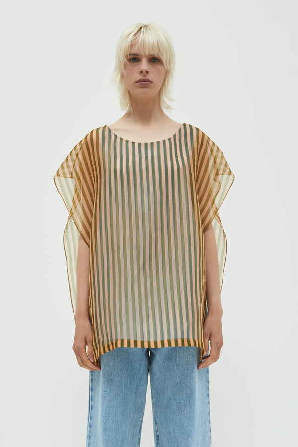 christian wijnants Tamati Double Layer Top Toplayer Peach Stripes