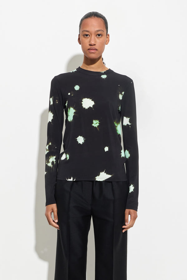 christian wijnants Tampione Jersey T-Shirt Black Seafoam Tachy