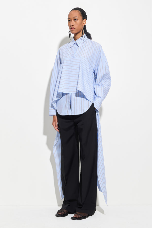 Christian Wijnants Tarsy Longsleeve Shirt Sky Marine Stripes