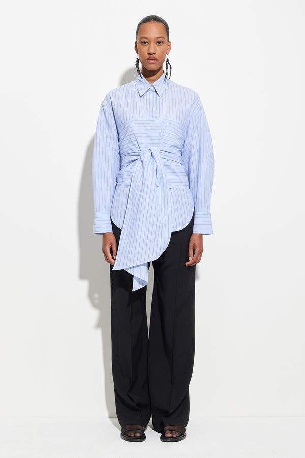 Christian Wijnants Tarsy Longsleeve Shirt Sky Marine Stripes