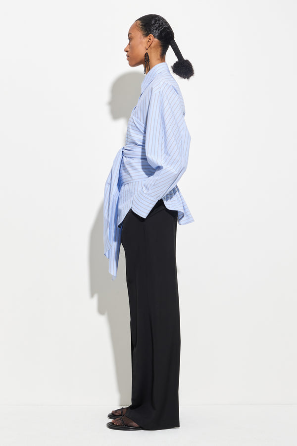 Christian Wijnants Tarsy Longsleeve Shirt Sky Marine Stripes