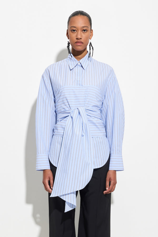 christian wijnants Tarsy Longsleeve Shirt Sky Marine Stripes