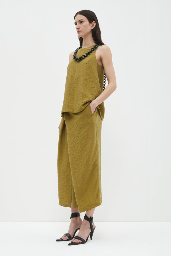 Christian Wijnants Tattia Double Layer Tanktop Khaki