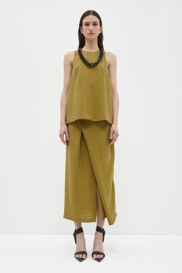 Christian Wijnants Tattia Double Layer Tanktop Khaki