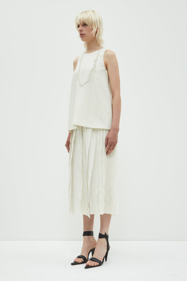 Christian Wijnants Tattia Double Layer Tanktop Milk