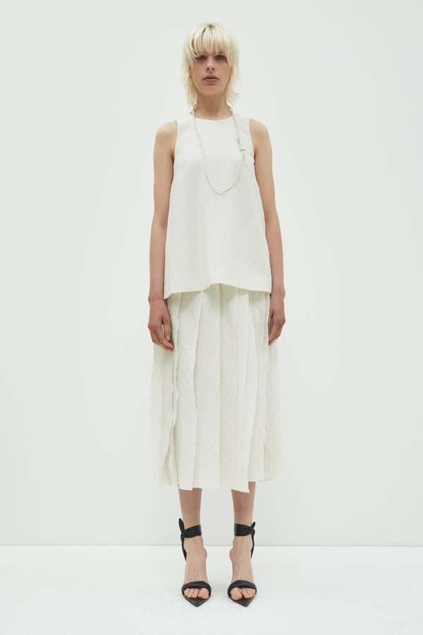 Christian Wijnants Tattia Double Layer Tanktop Milk