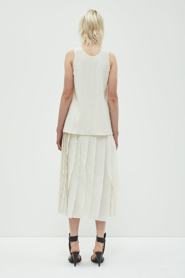 Christian Wijnants Tattia Double Layer Tanktop Milk