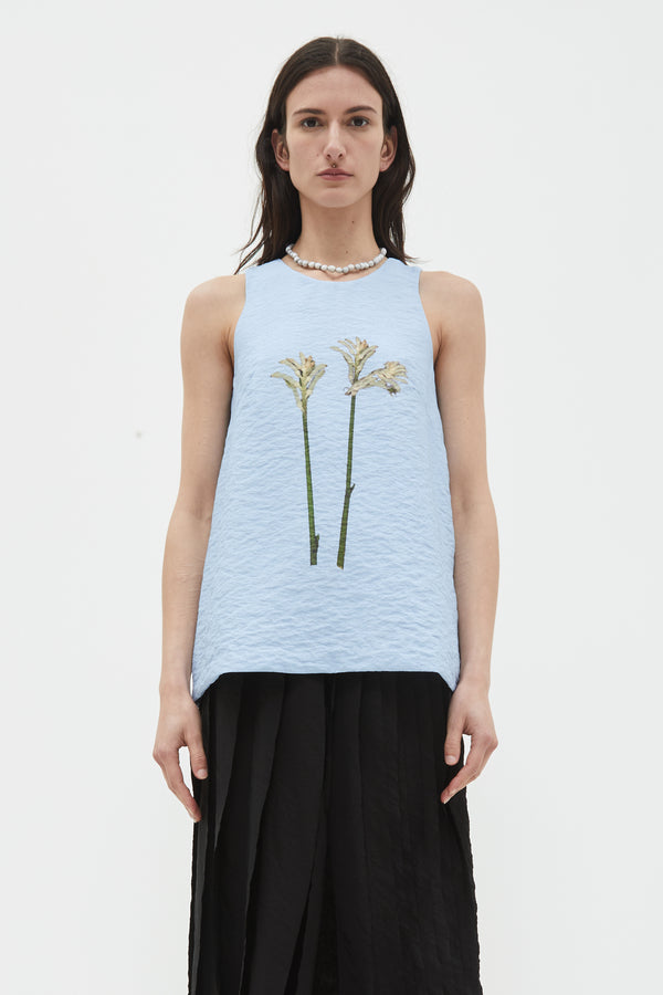 christian wijnants Tattia Double Layer Tanktop Soft Blue Anigo