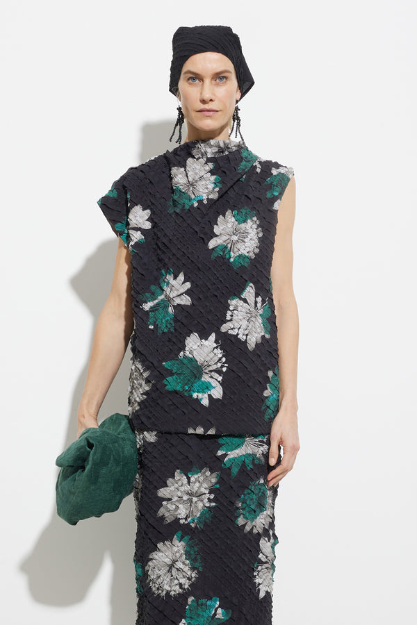 christian wijnants Teihos Draped Top Black Emerald Edna Big