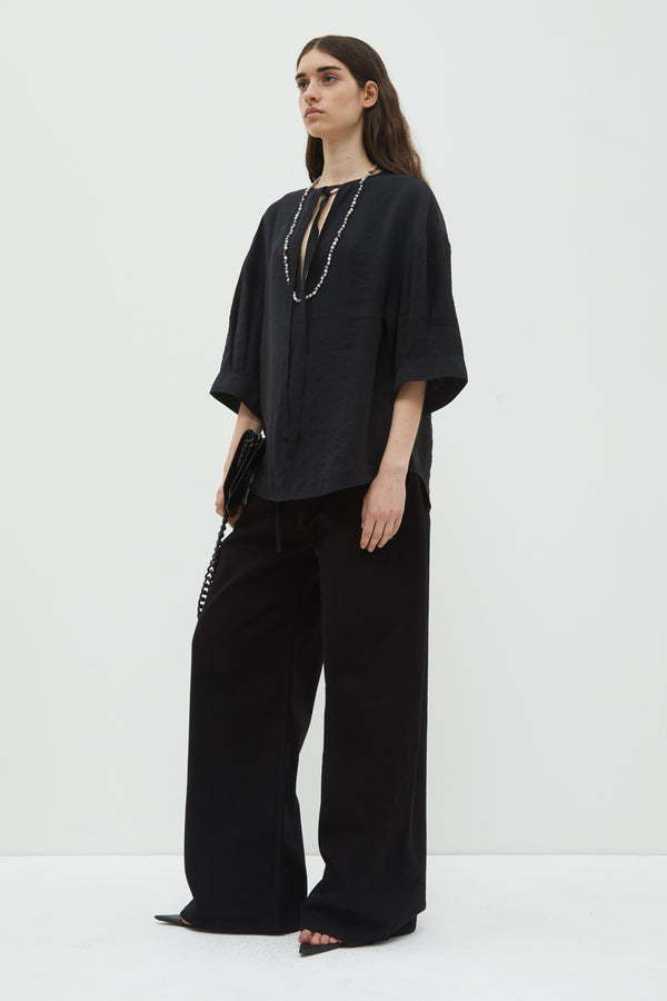 Christian Wijnants Thamani Puffed Sleeves Blouse Black