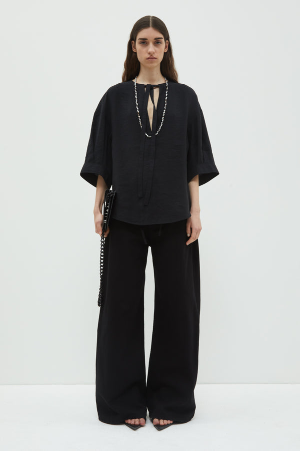 Christian Wijnants Thamani Puffed Sleeves Blouse Black