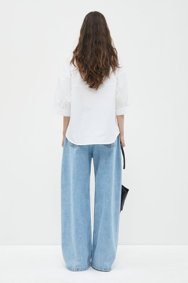 Christian Wijnants Thamani Puffed Sleeves Blouse White