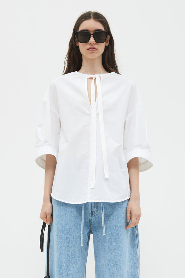 christian wijnants Thamani Puffed Sleeves Blouse White