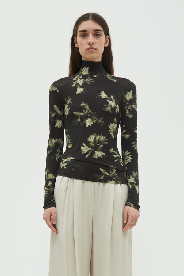 christian wijnants Tugal Fitted Jersey Top Black Anigo