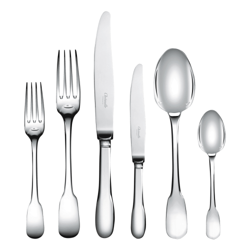 christofle 110 Piece Silver-Plated Flatware Set with Chest Cluny