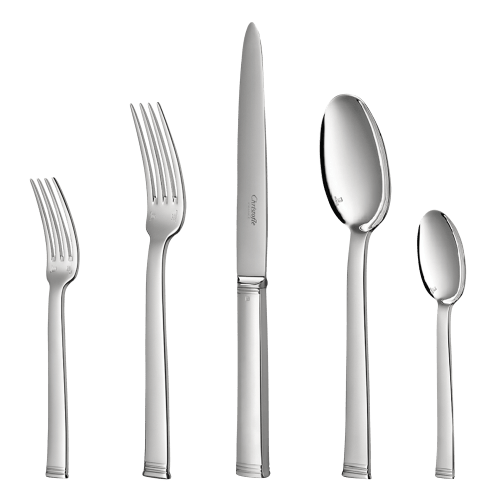 christofle 110 Piece Silver-Plated Flatware Set with Chest Commodore