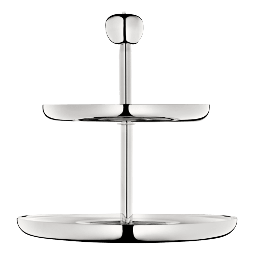 christofle 2-Tier Silver-Plated Dessert Stand Jardin d'Eden