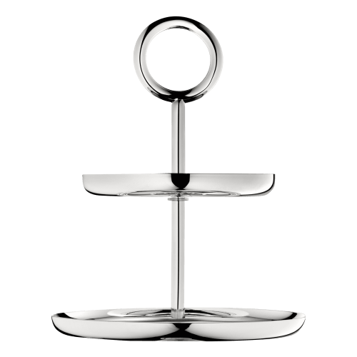 christofle 2-Tier Silver-Plated Dessert Stand Vertigo