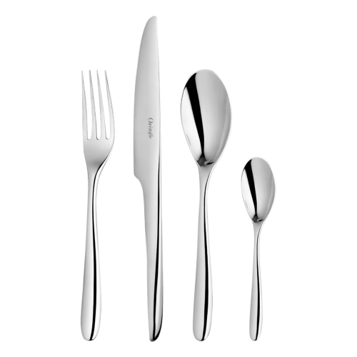 christofle 24-Piece Stainless Steel Flatware Set with Storage Box L'Âme de Christofle