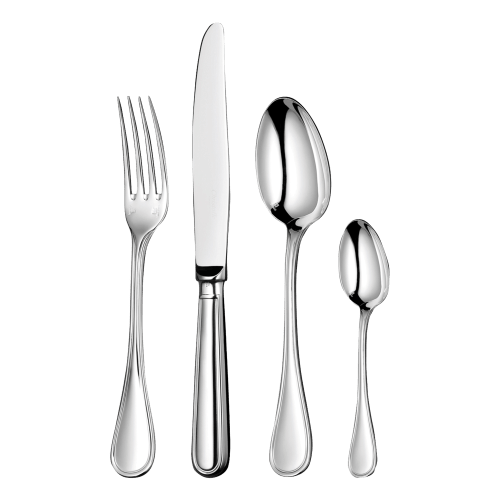 christofle 24 Piece Sterling Silver Flatware Set with Storage Box Albi
