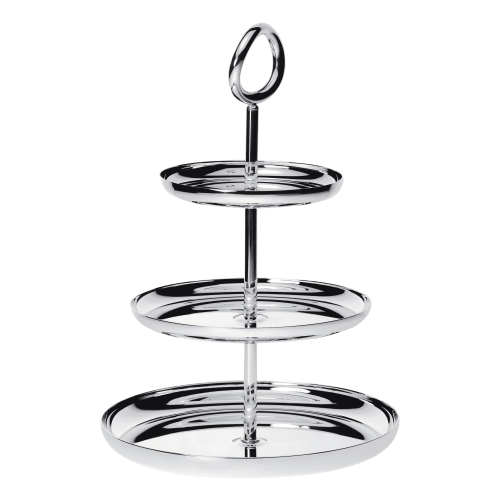 christofle 3-Tier Silver-Plated Pastry Stand Vertigo