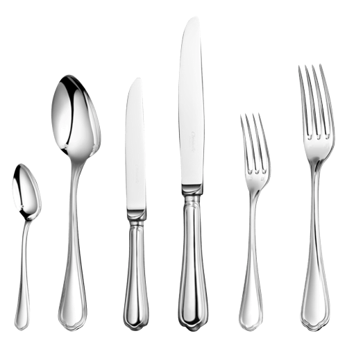 christofle 36-Piece Silver-Plated Flatware Set with Storage Box Spatours
