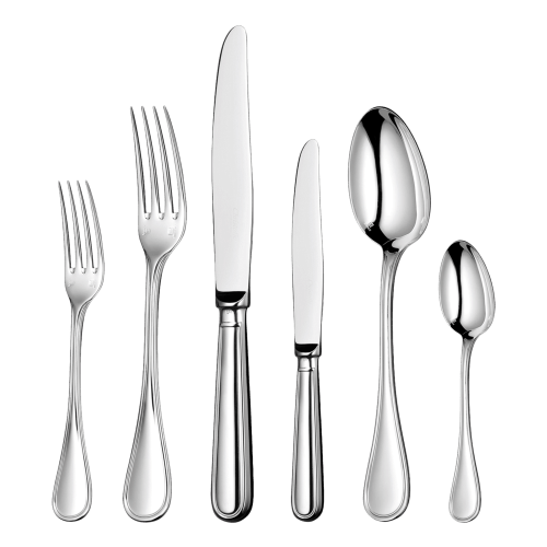 christofle 36-Piece Silver-Plated Flatware Set with Storage Box Albi