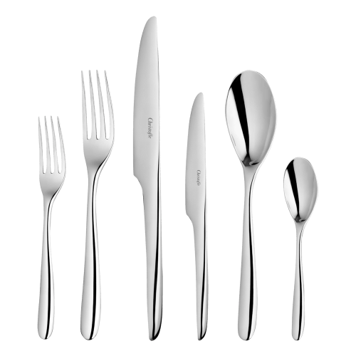 christofle 36-Piece Stainless Steel Flatware Set with Storage Box L'Âme de Christofle