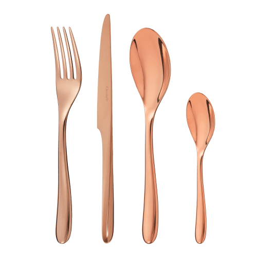christofle 4-Piece Copper Stainless Steel Flatware Set L'Âme de Christofle