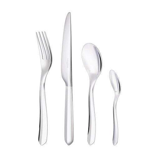 christofle 4-Piece Silver Plated Flatware Set Infini Christofle