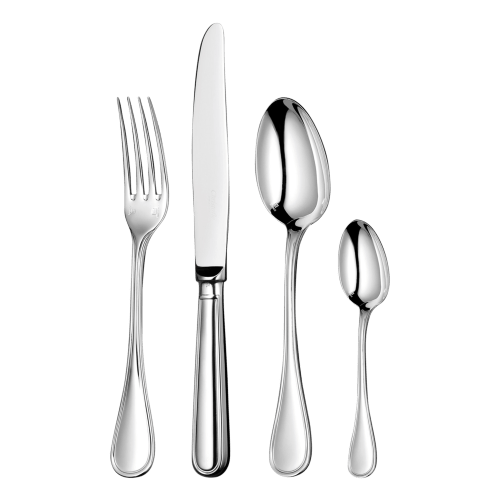 christofle 4-Piece Stainless Steel Flatware Set Albi Acier