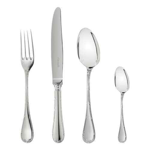 christofle 48-Piece Silver-Plated Flatware Set for12 people Rubans