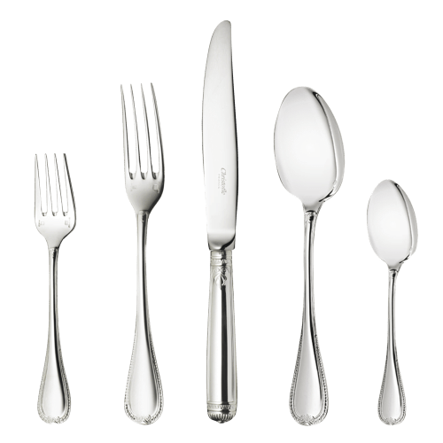 christofle 5-Piece Silver-Plated Flatware Set Malmaison