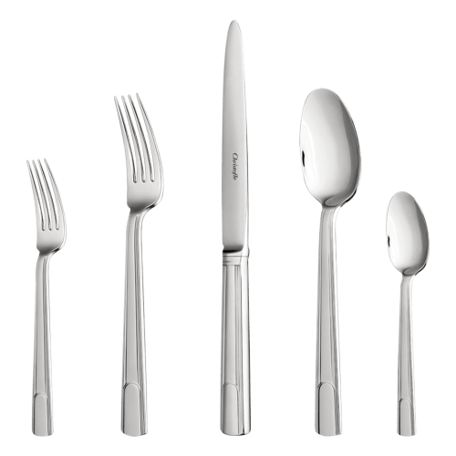 christofle 5-Piece Stainless Steel Flatware Set Hudson