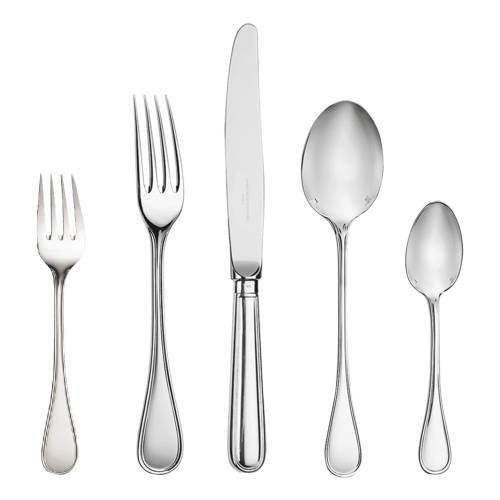 christofle 75-Piece Silver-Plated Flatware Set with Chest Albi